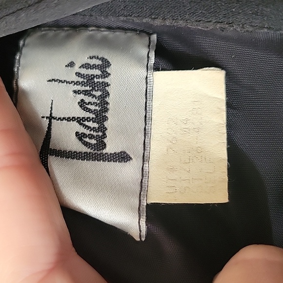 Vintage Tadashi Shoji Illusion Sleeve Beaded Dress Black USA Made Size 4 - Picture 7 of 9